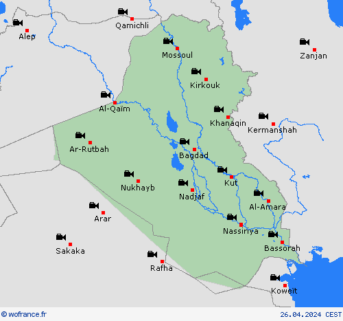 webcam Irak Asie Cartes de prévision