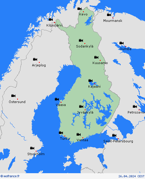 webcam Finlande Europe Cartes de prévision
