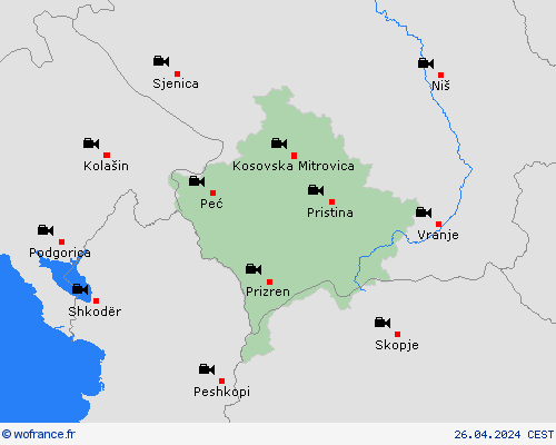 webcam Kosovo Europe Cartes de prévision