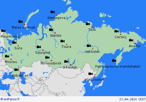 webcam Russie Europe Cartes de prévision