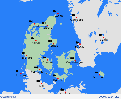 webcam Danemark Europe Cartes de prévision