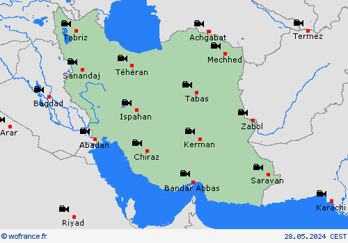 webcam Iran Asie Cartes de prévision