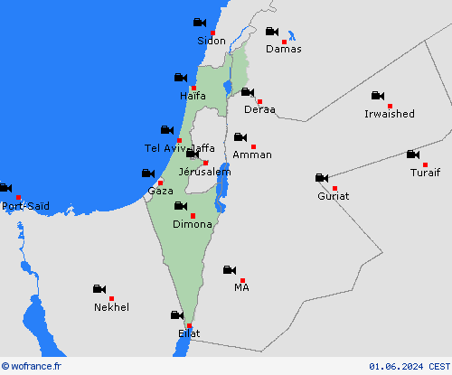 webcam Israël Asie Cartes de prévision