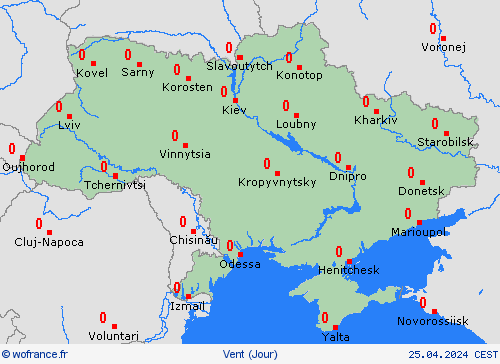 vent Ukraine Europe Cartes de prévision